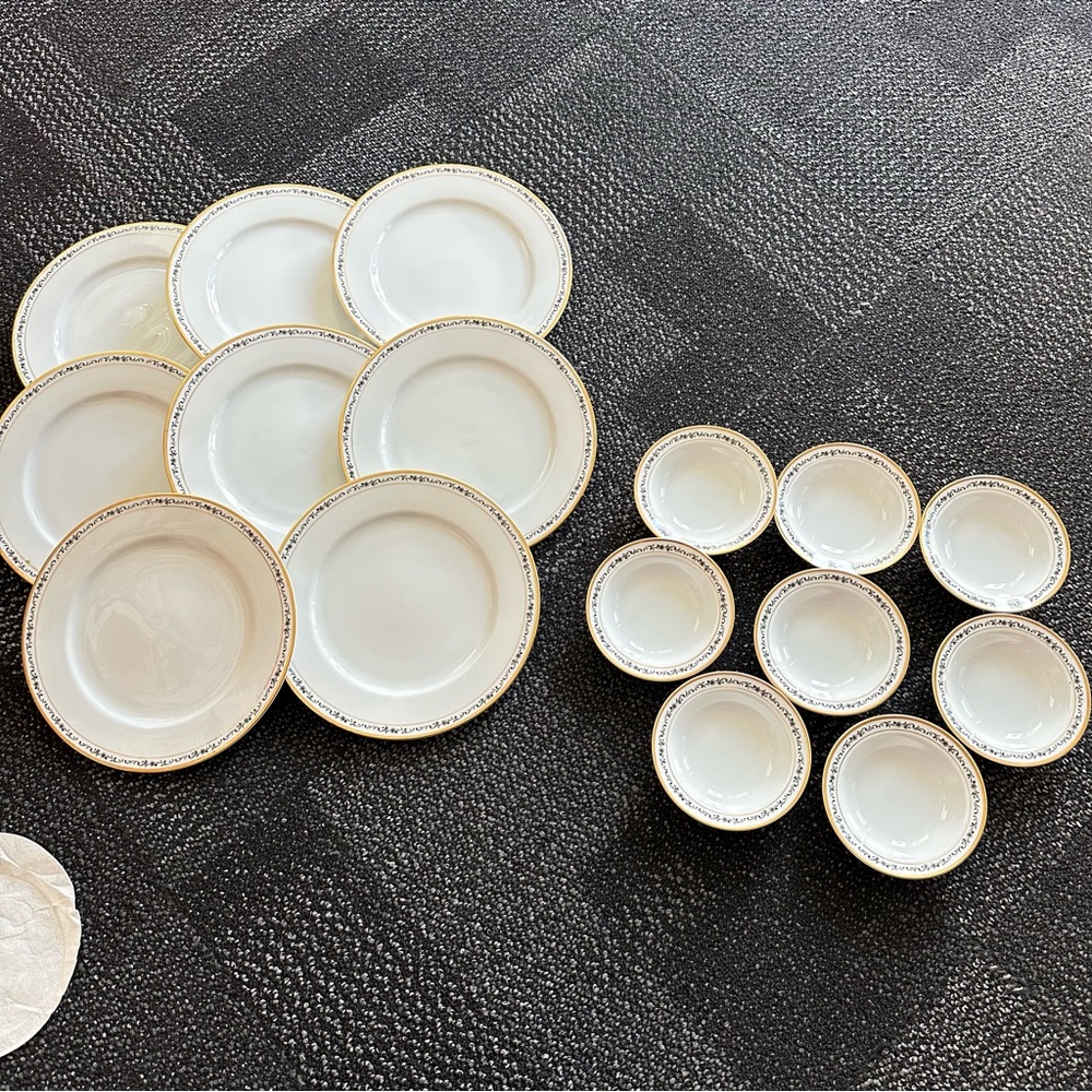 Luxurious Cream and Gold Dinnerware Set